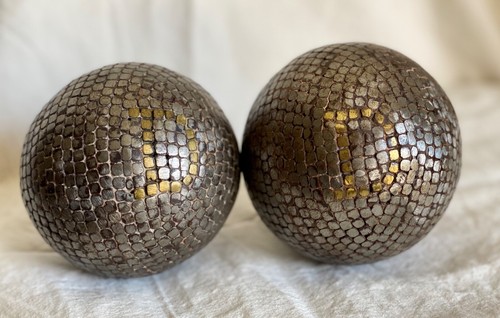 Paire boules cloutées - de,